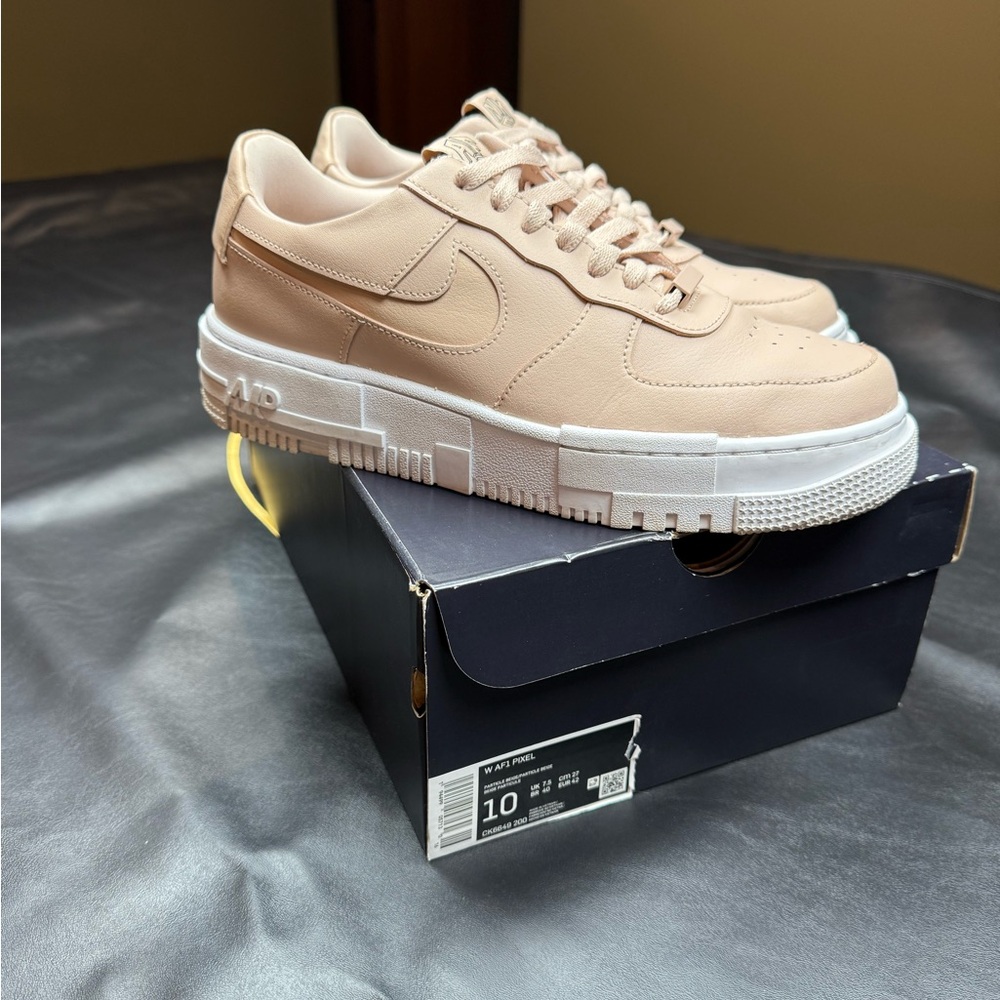 Nike Tan Athletic Shoes with Chunky Sole and Suede Upper